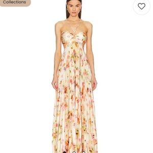 NWOT A.L.C Floral Maxi Dress - Cream and Pink